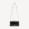 Zwart damespochetje in Hourglass-model met ketting
