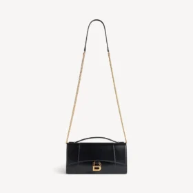 Zwart damespochetje in Hourglass-model met ketting