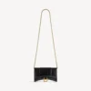 Zwart damesportemonnee met ketting in Hourglass-vorm
