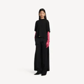 Zwart T-shirt met treintje voor dames