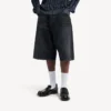 Zwarte Denim stay-press-short voor heren