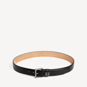 Zwarte Hourglass-riem voor heren