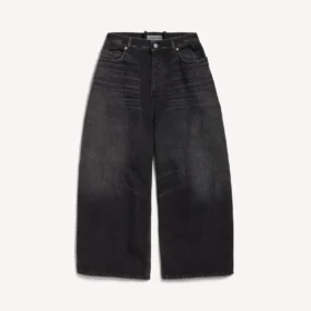 Zwarte jeans met gebogen pasvorm voor heren
