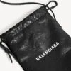 Zwarte shopper met telefoonhouder voor heren