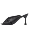Zwarte slippers met kleine hoge hakken 617574WA2M01000