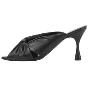 Zwarte slippers met kleine hoge hakken 617574WA2M01000